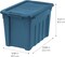 IRIS USA 4Pack Heavy Duty Storage Plastic Bin Tote Container with Easy-Grip Handles, Durable, Black